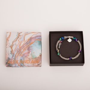 Alex and Ani Bracelet (Purple, Green, Silver)